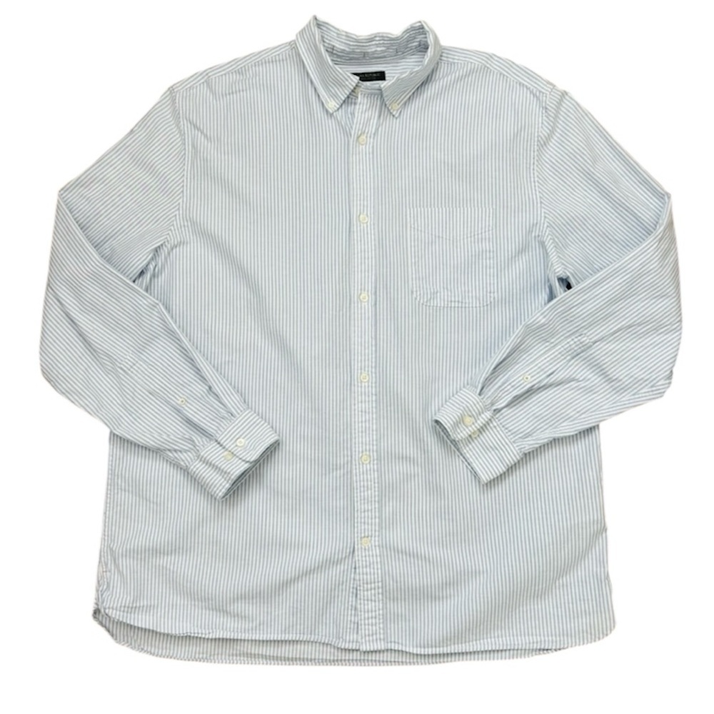 Banana Republic Untucked Standard Fit Organic Cotton‎ Long Sleeve Button Down